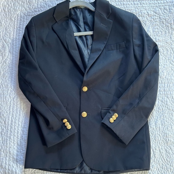 Boys Navy Blazer/Suit Coat - Picture 5 of 9